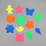NEON PAPER SHAPES CUT OUT