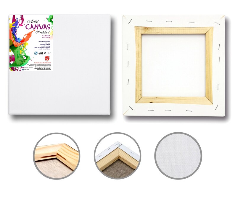 WHITE STRETCHED CANVAS