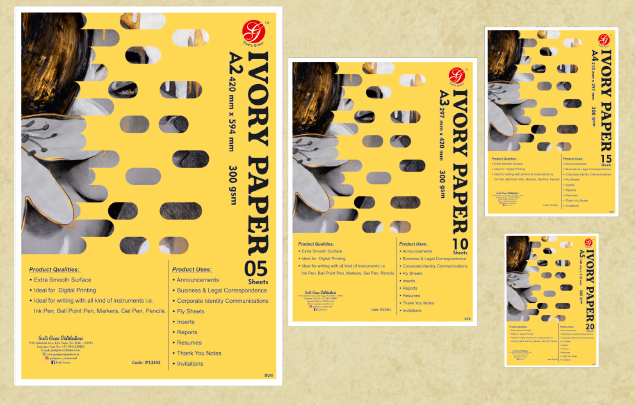 300 GSM Ivory Sheets